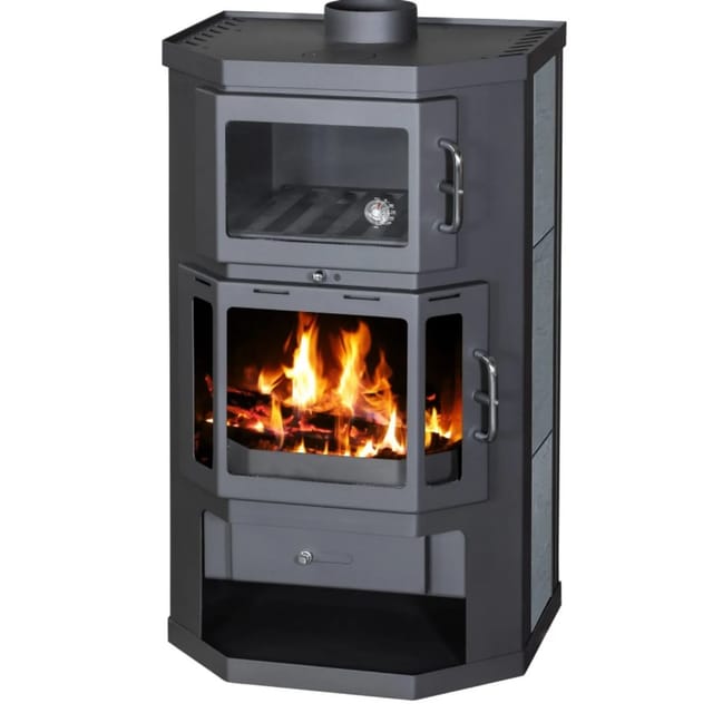 Victoria 05 Kaminofen EEK A mit Backfach+Herdplatte Victoria Taro F Speckstein, 9,51 kW