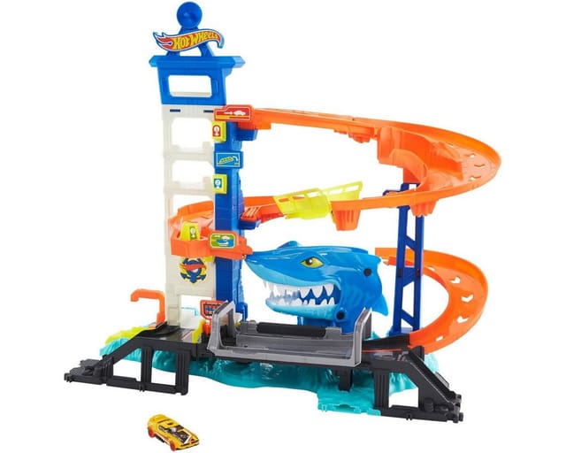 Mattel® Spielzeug-Auto Mattel HMF86 - Hot Wheels - City Shark Escape Spielset