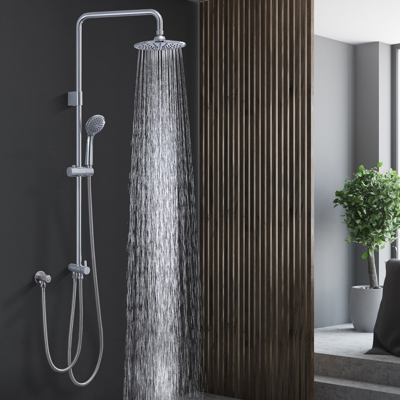 Duschsäule Ohne Armatur Chrom Mit Handbrause Kopfbrause Aus Sus304 Edelstahl Duschsystem Für Badezimmer