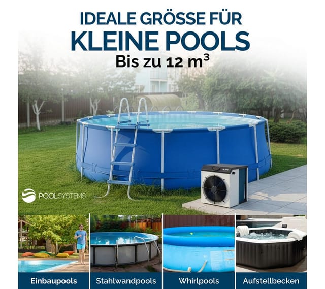 POOLSYSTEMS Pool-Wärmepumpe XPS-35 3,5 kW, 3.500 Watt bei nur 590 Watt Stromaufnahme