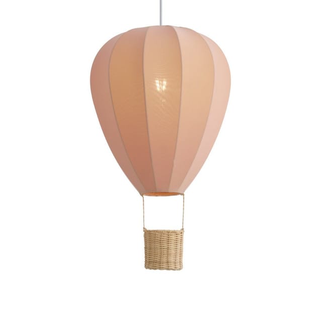 Qazqa Pendelleuchte Airballoon, ohne Leuchtmittel, E27, Rosa, Für Kinder, Textil, 1-flammig