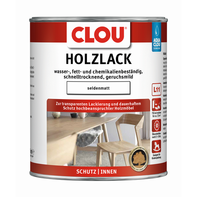 Aqua Clou Holzlack Aqua Clou Holzlack 750 ml seidenmatt transparent