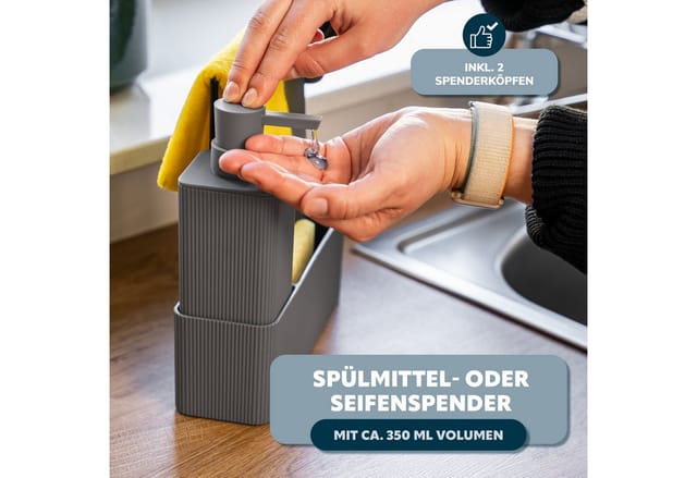 eluno Seifenspender Spülbecken Organizer ca. 20,5 x 22,5 x 6,5 cm (B/H/T)
