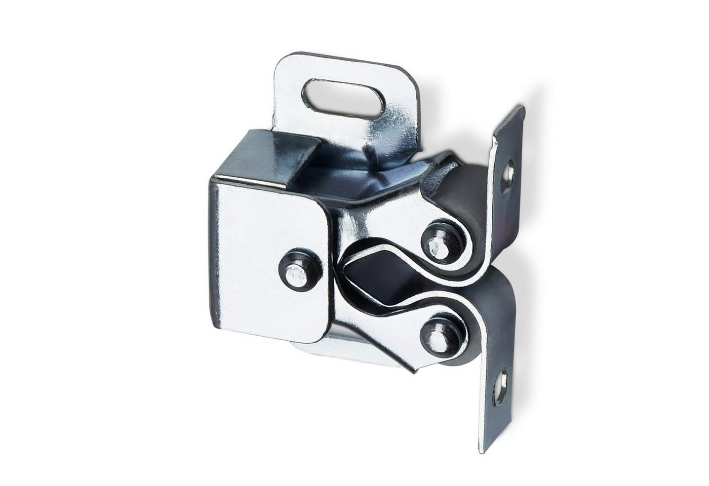 SO-TECH® Haftmagnetschnäpper Doppel-Rollenschnäpper verstellbar aus Stahl verzinkt Drucks, (1-tlg), 1 Stück, inkl. Gegenstück, Druckschnäpper Türschnäpper Bild 3
