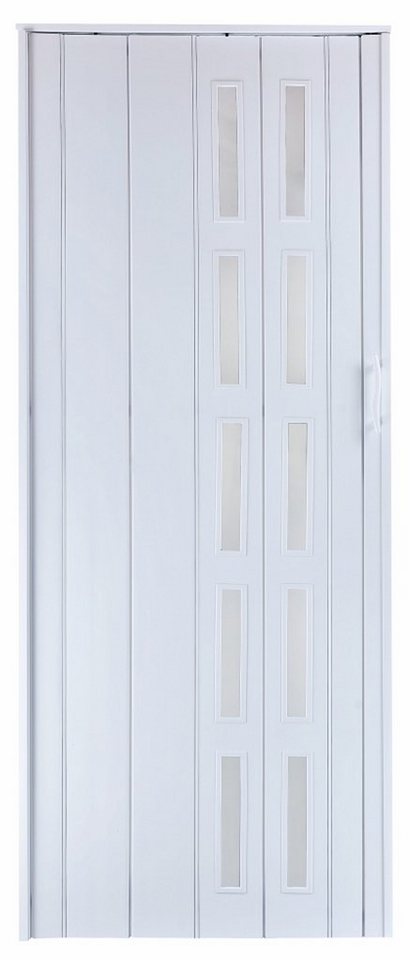 Standom Falttür Schiebetür weiß farben Fenster H. 201 cm für Türbreite bis 94 cm st5 (1 Karton, 1-St., 1 Set), teils vormontiert Bild 4