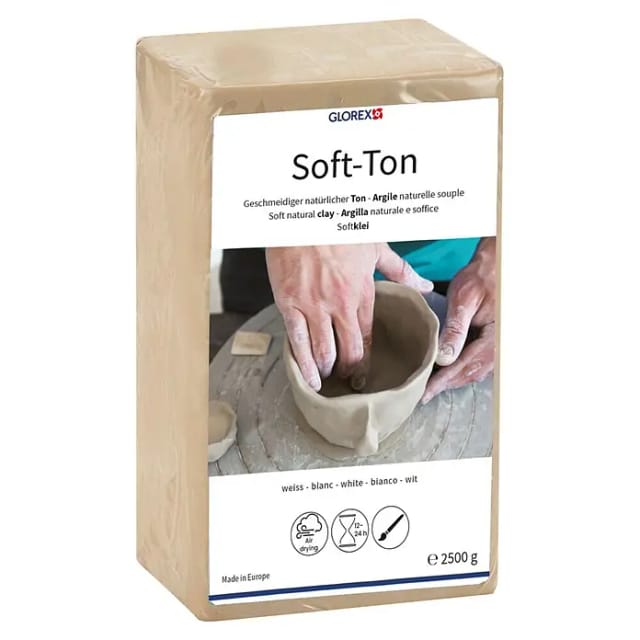 Glorex Bastelnaturmaterial Glorex Soft-Ton weiß., 2500 g