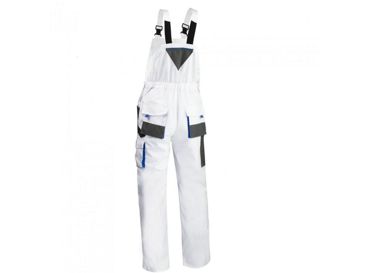 Artmas Arbeitslatzhose ARTMAS Latzhose Arbeitslatzhose Sicherheitshose CLASSIC Weiß Front-Reißverschlussöffnung