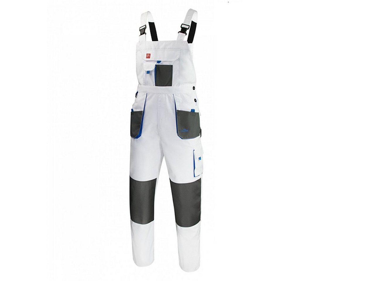 Artmas Arbeitslatzhose ARTMAS Latzhose Arbeitslatzhose Sicherheitshose CLASSIC Weiß Front-Reißverschlussöffnung Bild 2