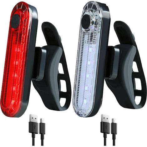 2er-pack Usb-wiederaufladbare Led-fahrradrücklichter – Unverzichtbare Reflektoren Für Die Rückenlehne Und Mehr Sicherheit Beim Radfahren In Der Nacht – Wasserdicht – Helle Warnblinker