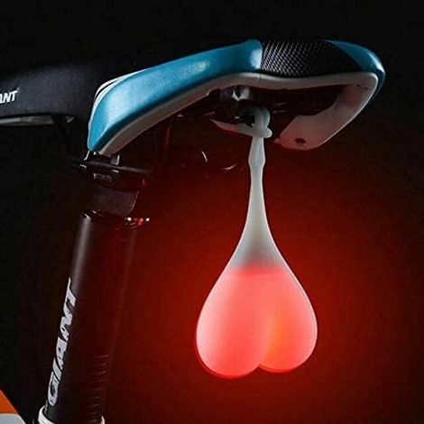 Rücklicht Für Fahrrad, Herzförmig, Silikon, Sicher, Wasserdicht, Led-warnleuchte, Rot