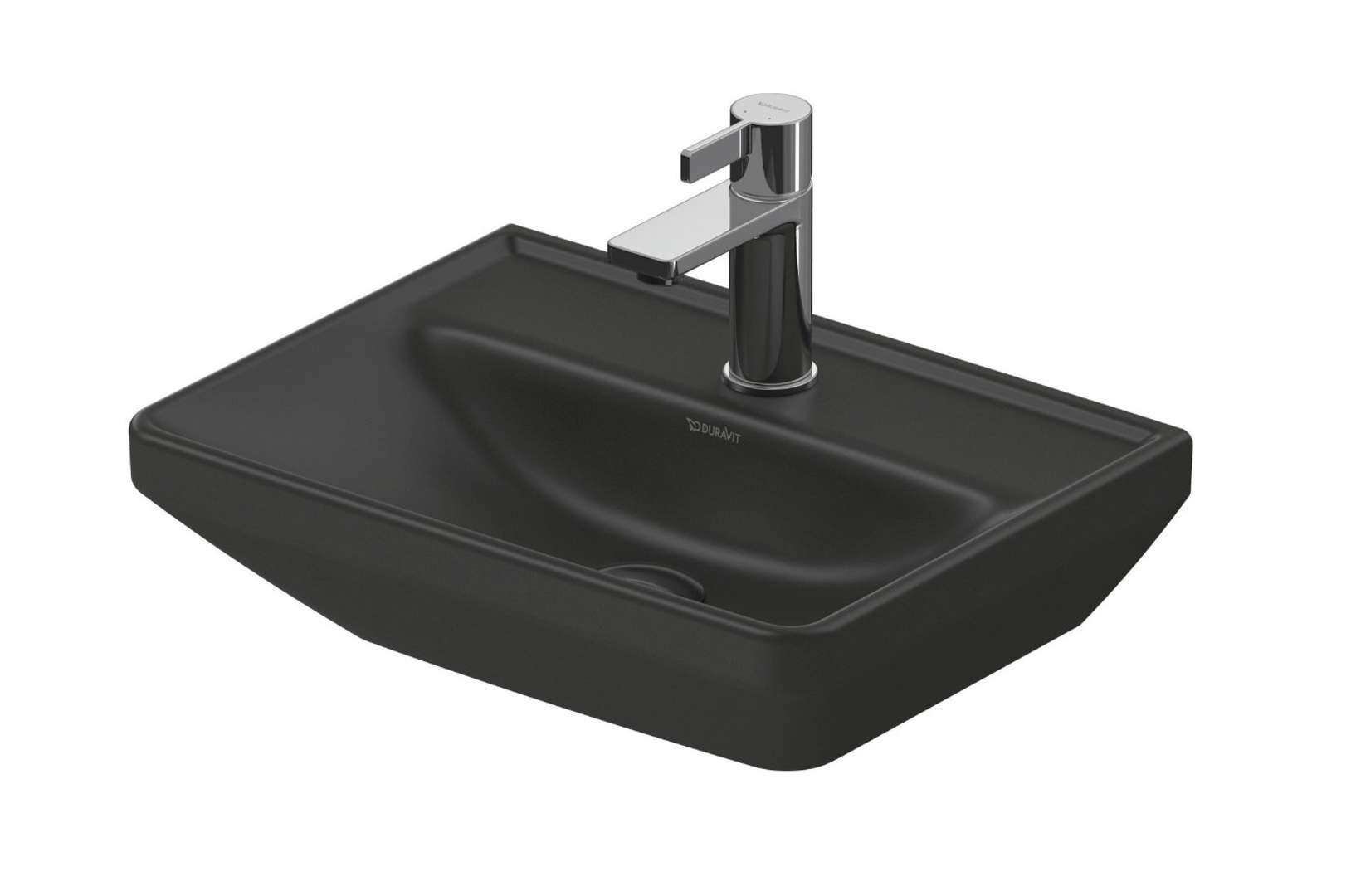 Duravit D-neo - Handwaschbecken 45 X 34 Cm, Ohne Überlauf, Mit Hahnloch, Anthrazit 0738451341