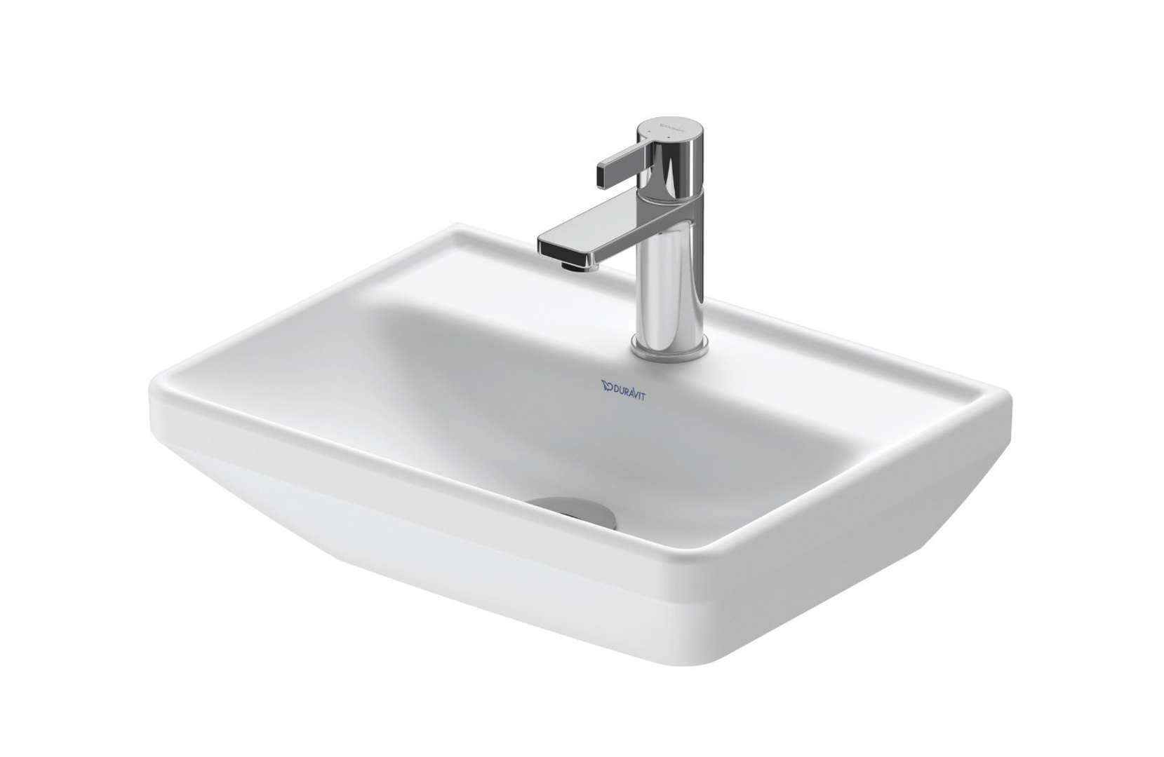 Duravit D-neo - Handwaschbecken 45 X 34 Cm, Ohne Überlauf, Mit Hahnloch, Mattweiß 0738453241