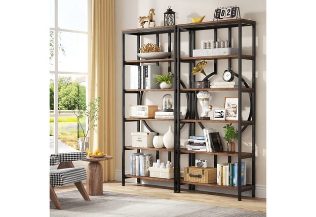 Tribesigns Bücherregal industrielles 6-stöckige Etagere-Bücherregal, freistehend Standregal