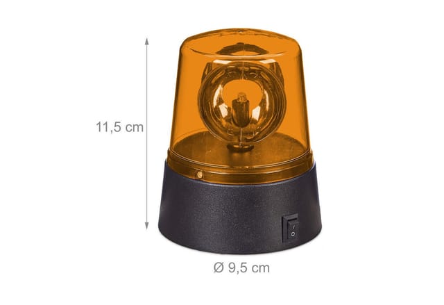 relaxdays LED Dekolicht Rundumleuchte 2er Set orange
