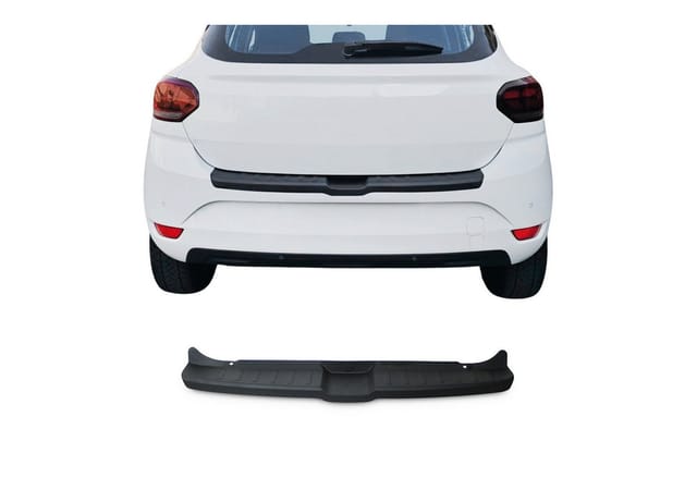 OMAC Ladekantenschutz für Dacia Sandero 2021-2025 Matt Schwarz ABS, Zubehör für Dacia Sandero 2021-2025, Langlebig,Einfache Reinigung,Einfache Installation,Rostbeständig