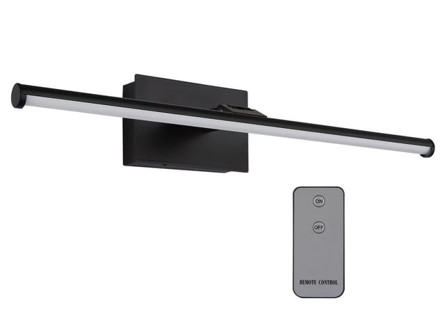 GLOBO LIGHTING LED Bilderleuchte, USB aufladbar, LED fest integriert, Warmweiß, Wandlampe Schwarz kabellos ohne Strom, Akkulampe Bildbeleuchtung 40cm