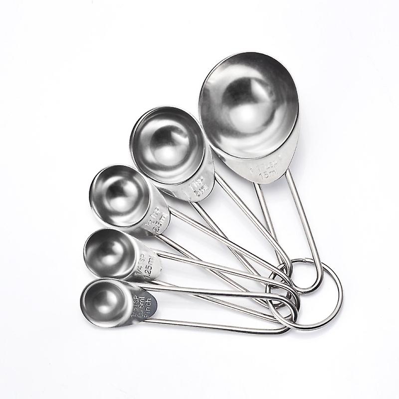 Set Mit 5 Messlöffeln Und -bechern Aus Edelstahl Zum Backen Und Kochen