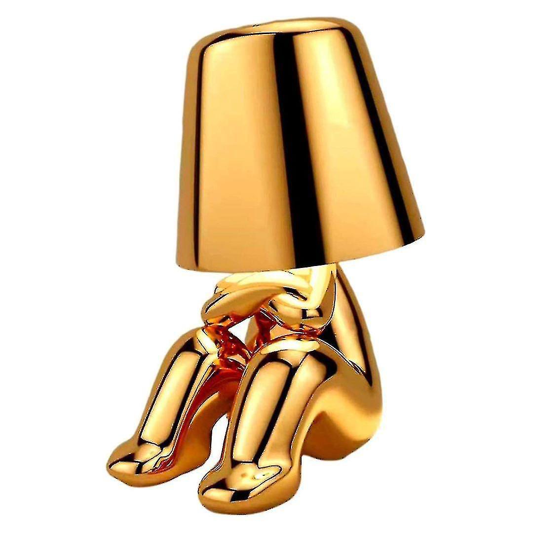 Goldene Touch-nachttischlampe, Wiederaufladbare Kabellose Schreibtischlampe, Tragbare Dekolampe Mit Usb-ladefunktion – Gold