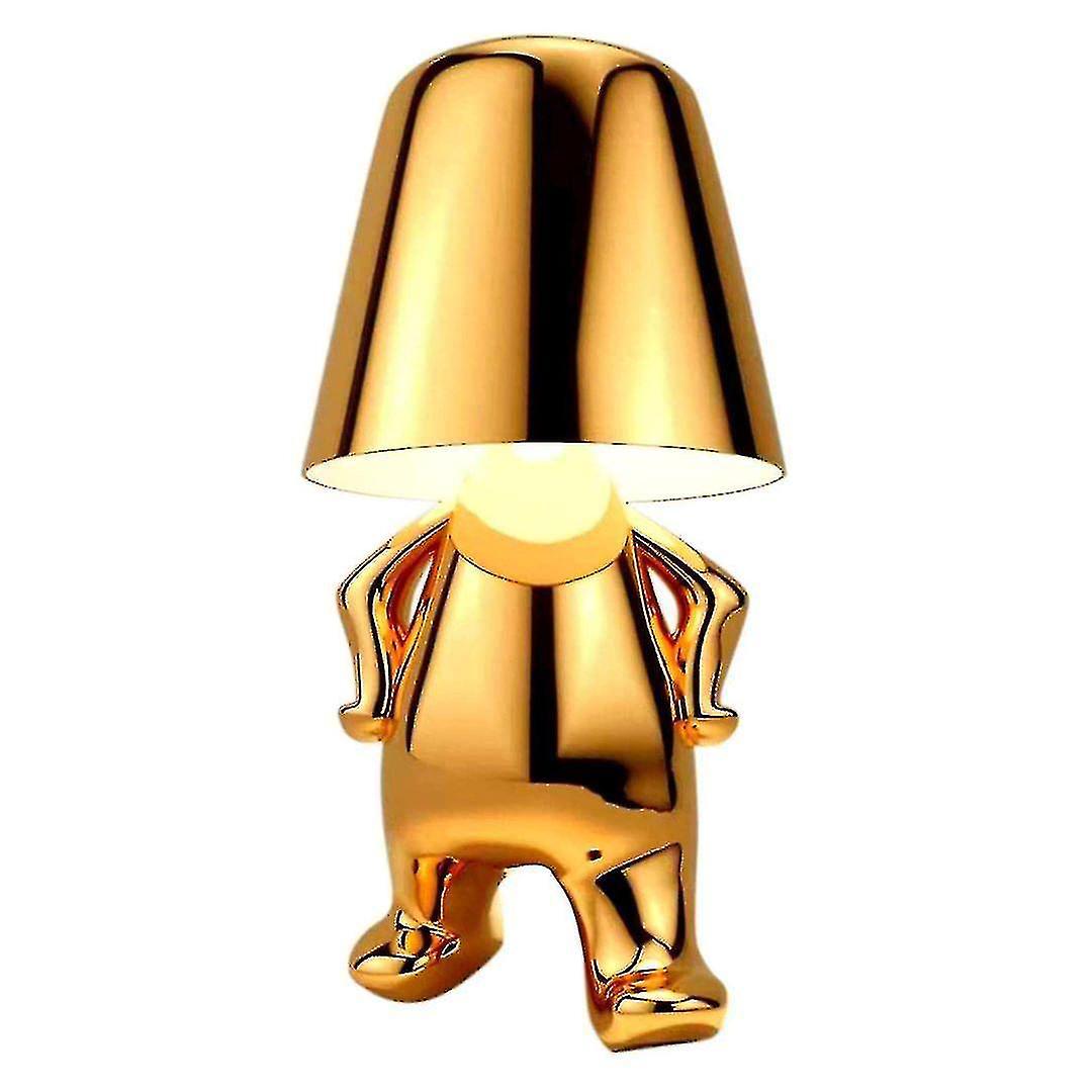 Goldene Touch-nachttischlampe, Kabellose, Wiederaufladbare Thinker-schreibtischlampe, Tragbare Dekolampe Mit Usb-ladefunktion – Gold C