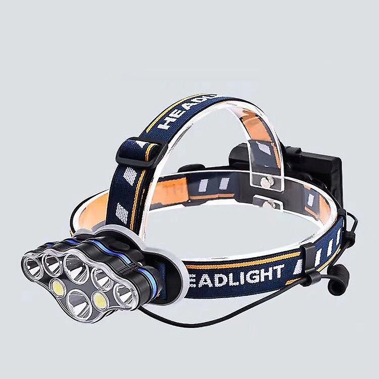 Hochleistungsfähige 8-led-stirnlampe, Usb-aufladbar, Für Nächtliches Angeln, Bergsteigen Und Arbeiten Im Freien