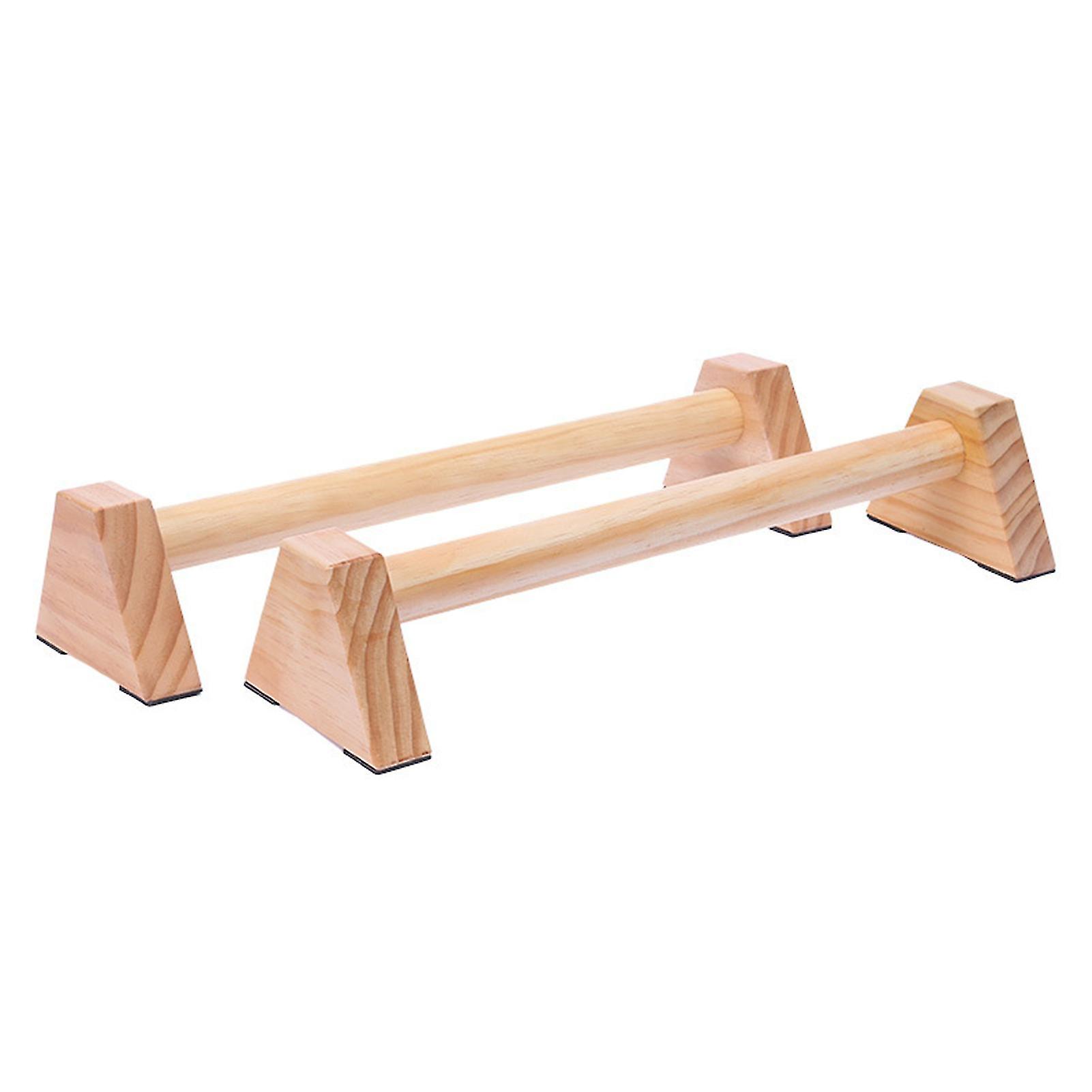 Tragbare Parallelbarren Aus Holz Mit Stabilen Griffen Für Das Gewichtstraining – 40 Cm, Rechteckiges Design