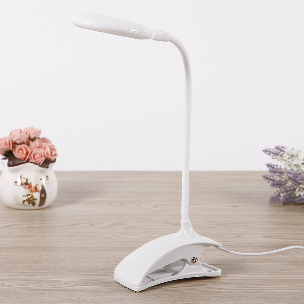 Swans Kompakt-leselampe Mit Sanftem Led-licht, Drehbarem Arm Und Multifunktionalem Design (weiß)