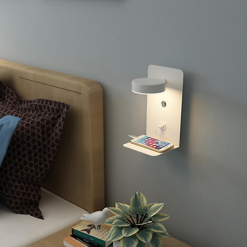 Moderne, Dimmbare 12-w-led-wandleuchte Mit Usb-anschluss, Dreifarbiger Beleuchtung Und Verstellbarem Design