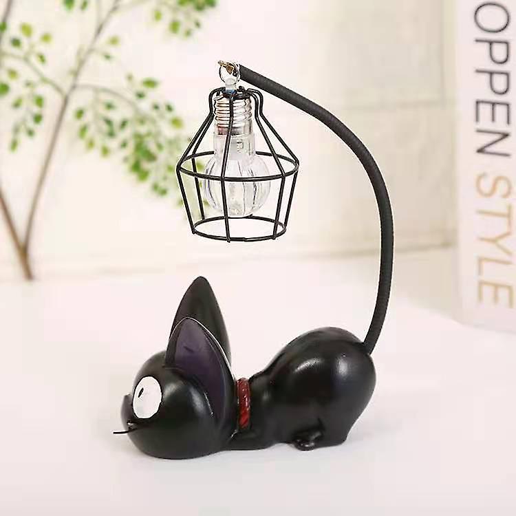 Kiki Cat Led-nachtlicht Aus Kunstharz, Dekoratives Geschenk Für Ein Katzenzimmer, Mit Atemfunktion.