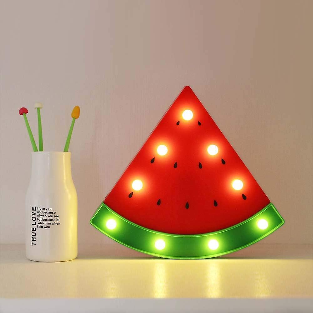 Batteriebetriebenes Led-nachtlicht In Form Einer Wassermelone, Ideal Für Schlafzimmer, Kinderzimmer, Nachttisch Und Als Dekoration.