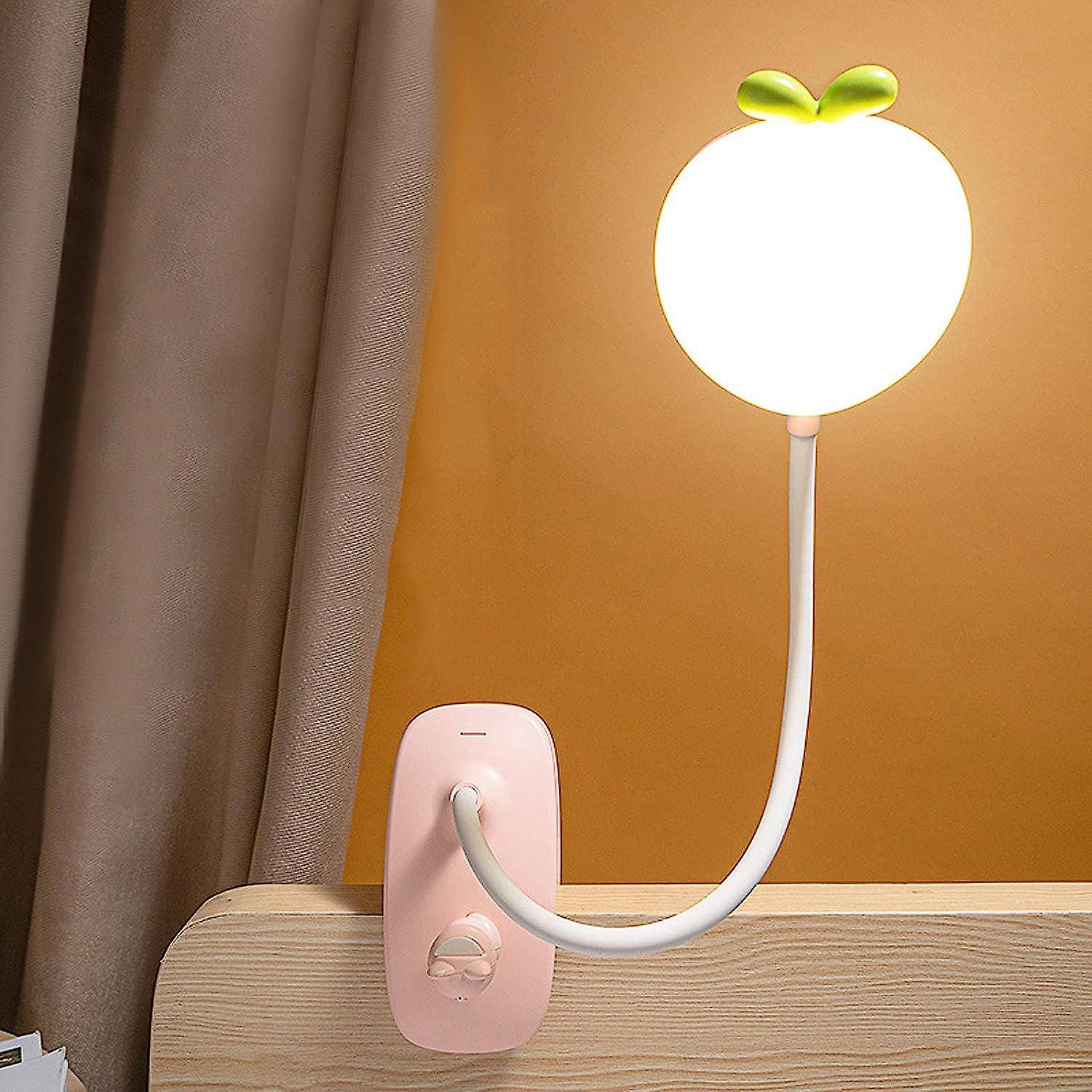 Wiederaufladbare, Kabellose Led-schreibtischlampe In Pink Mit 3 Beleuchtungsmodi Und Flexiblem Clip – Ideal Zum Lesen Im Bett