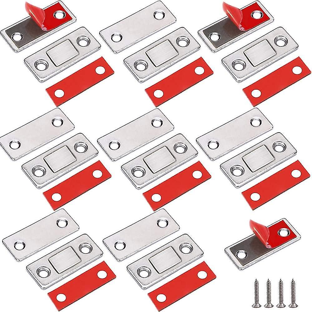 Schranktürmagnete, 8 Ultradünne Magnetische Metallverschlüsse, Selbstklebende Magnetverschlüsse, Leistungsstarke Magnetbefestigungen.