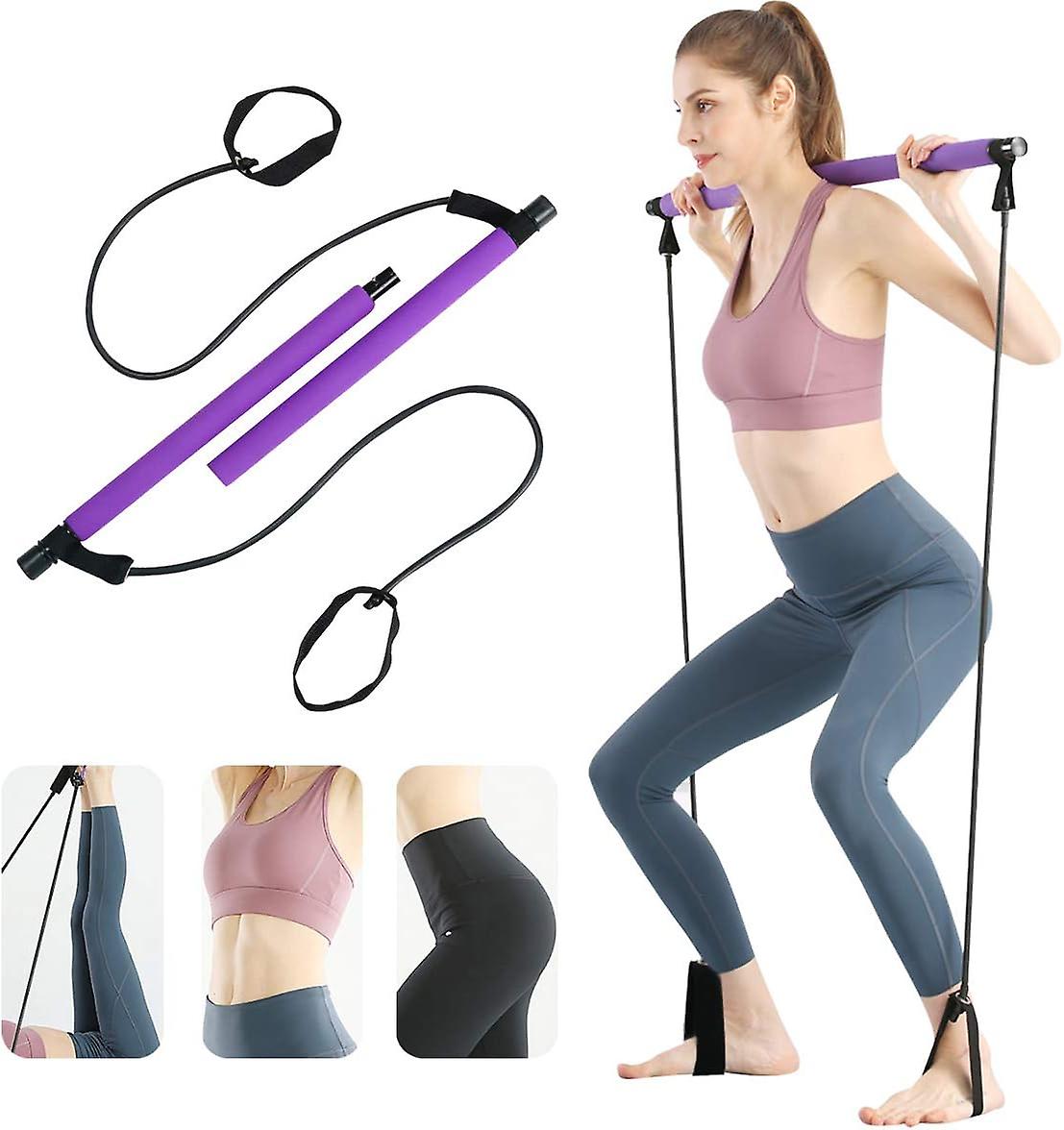 Tragbare Pilates-stange Mit Widerstandsband Für Ein Ganzkörpertraining Und Muskelkräftigung