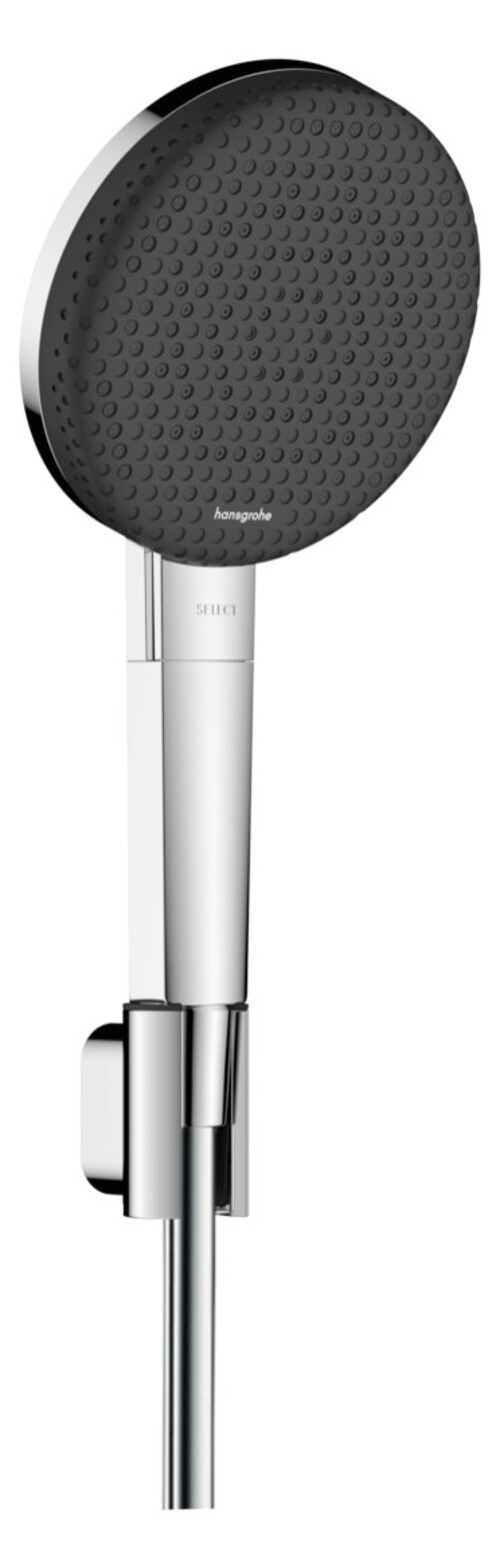 Hansgrohe Raindance Alive Select S - Handbrause, Halter Und Schlauch-set, 3 Strahlarten, Ecosmart, Chrom 24612000