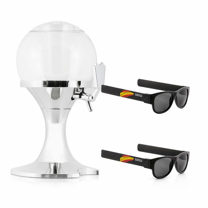 Kühlender Bierdispenser Innovagoods Und 2 Sonnenbrillen Sunfold Spain Black Biermaschine - Bierzapfanlage