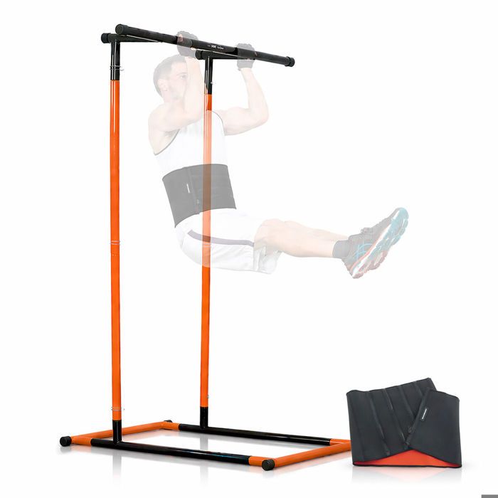 Fitness-traktionsstation, Sportgürtel Mit Sauna-effekt Und Übungsanleitung Innovagoods Zugstange - Dip-station