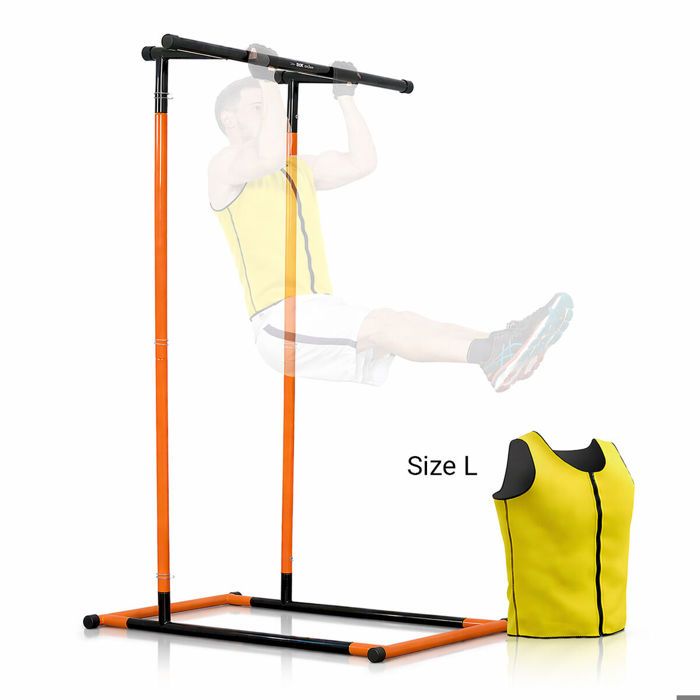 Pack Station Für Fitness-zugübungen Mit Übungsanleitung Und Sauna-weste Für Männer L Innovagoods Zugstange - Dip-station
