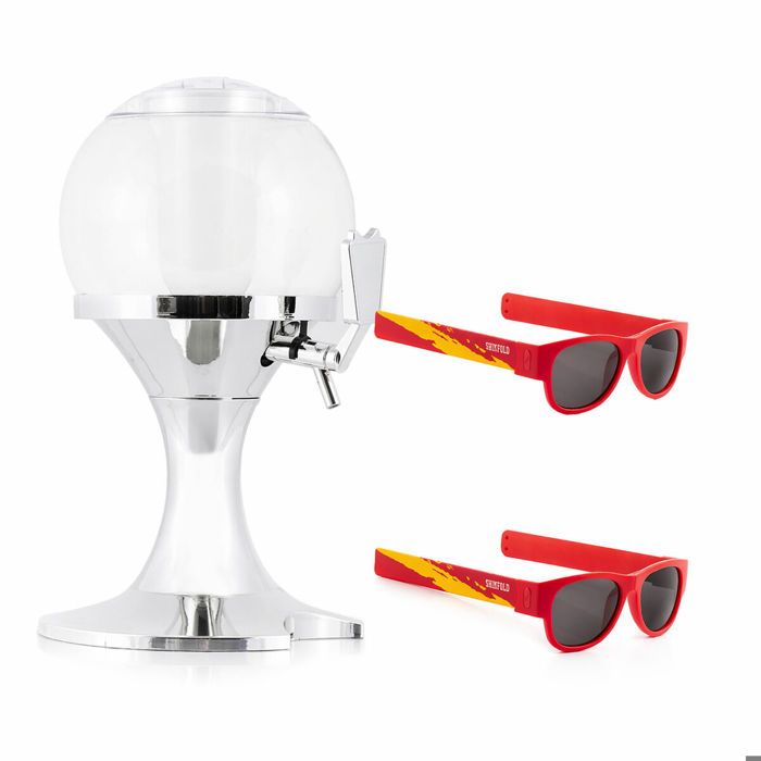 Bierdispenser - Innovagoods - Ball - 3,5 L - Abnehmbarer Behälter Für Eiswürfel - Inklusive Polarisierte Brillen
