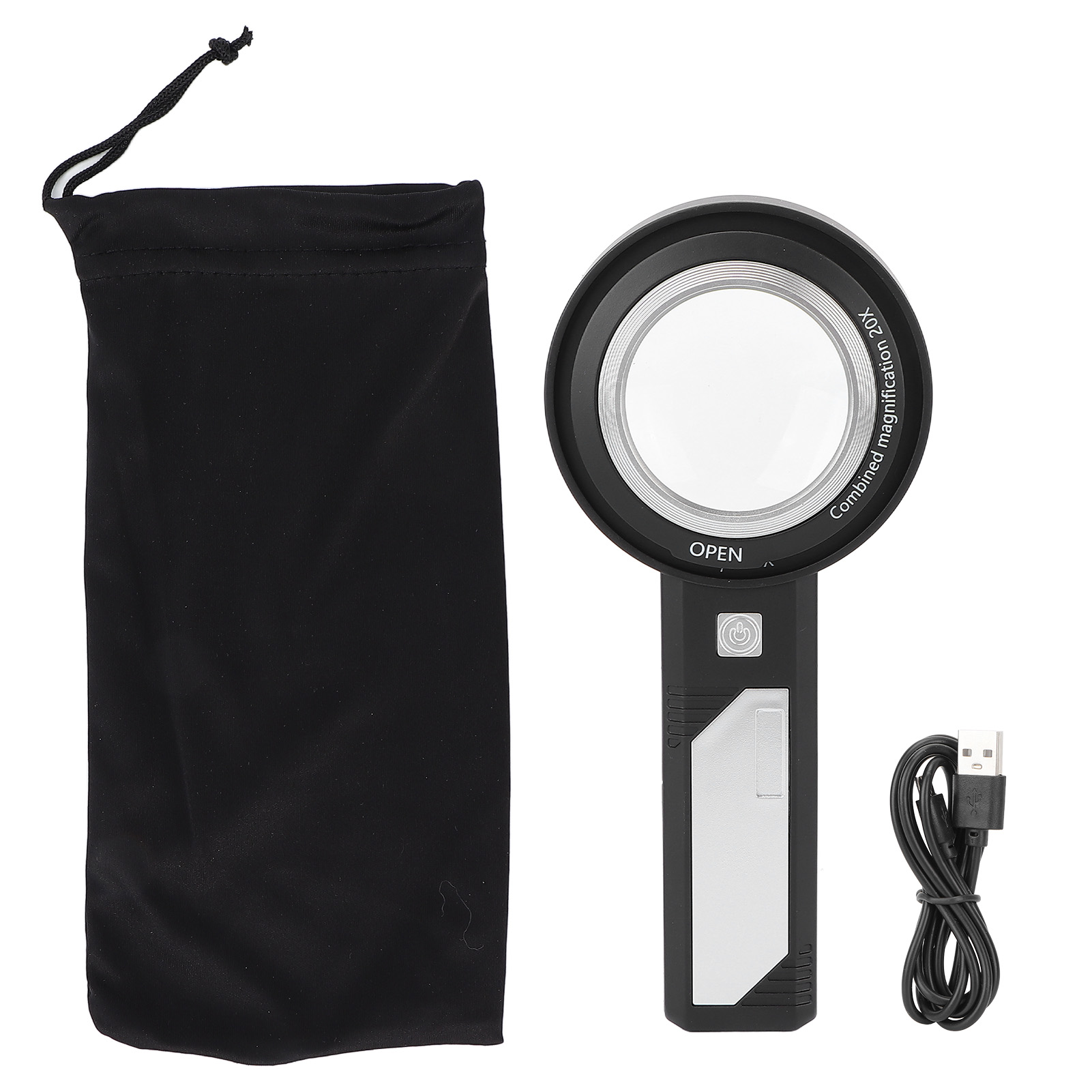 Tragbare 8x20-lupe Mit Led-beleuchtung Zum Lesen Und Erkennen, Ideal Für Ältere Menschen