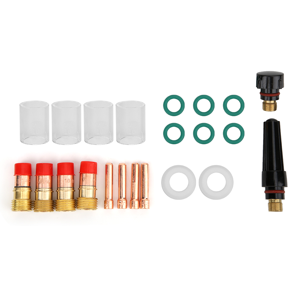23-teiliges Set Für Wp-17/18/26 Wig-brenner, Inklusive Gaslinse, Klemmkörper, Rückkappe Und 10-schutzglas