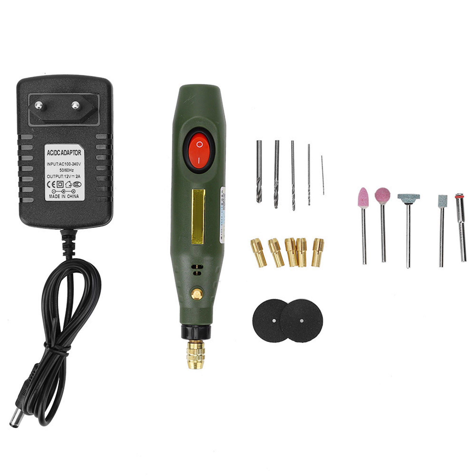 19-teiliges Set Für Mini-elektroschleifer, Handwerkzeug, Drehzahlregelung, 18 W, Eu-stecker 110–240 V