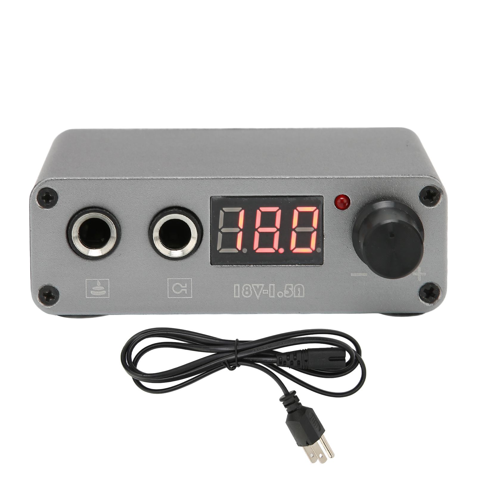 Professionelles Tattoo-netzteil, Dual-modus-gehäuse Aus Aluminiumlegierung Mit Lcd-display, 100–230 V, Grau, Us-stecker