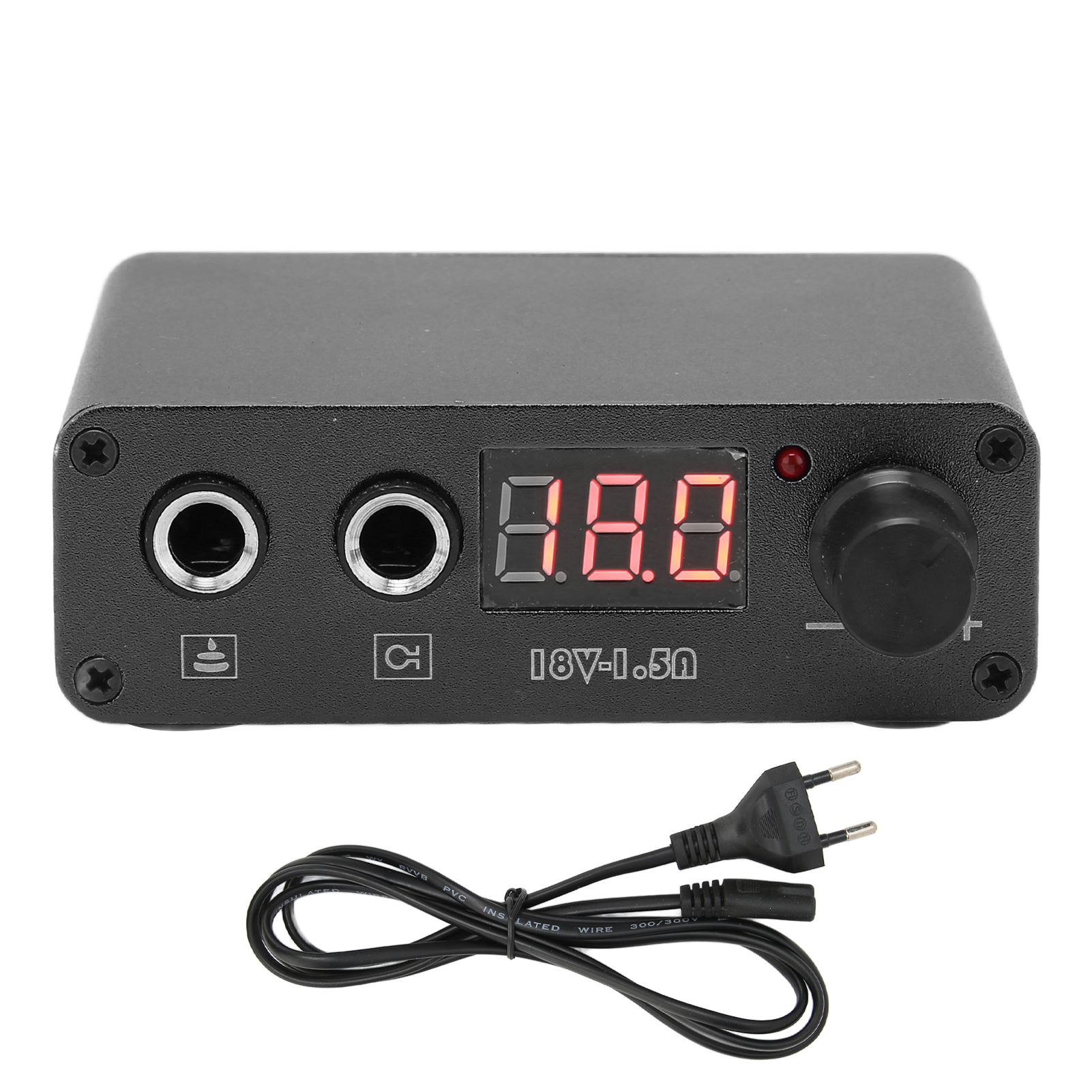 Professionelles Tattoo-netzteil, Dual-modus, Gehäuse Aus Aluminiumlegierung Mit Lcd-display, 100–230 V, Eu-chip, Schwarz