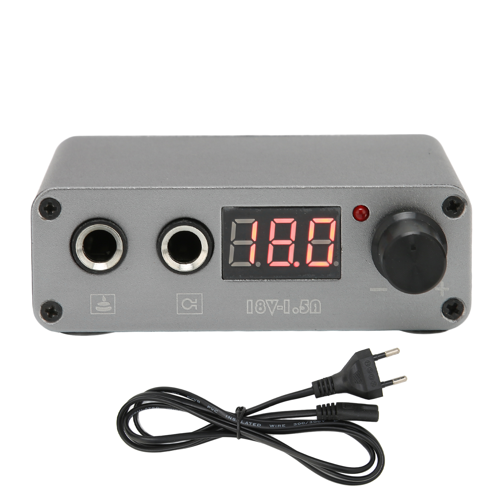 Professionelles Tattoo-netzteil, Dual-modus-gehäuse Aus Aluminiumlegierung Mit Lcd-display, 100–230 V, Grau, Eu-stecker