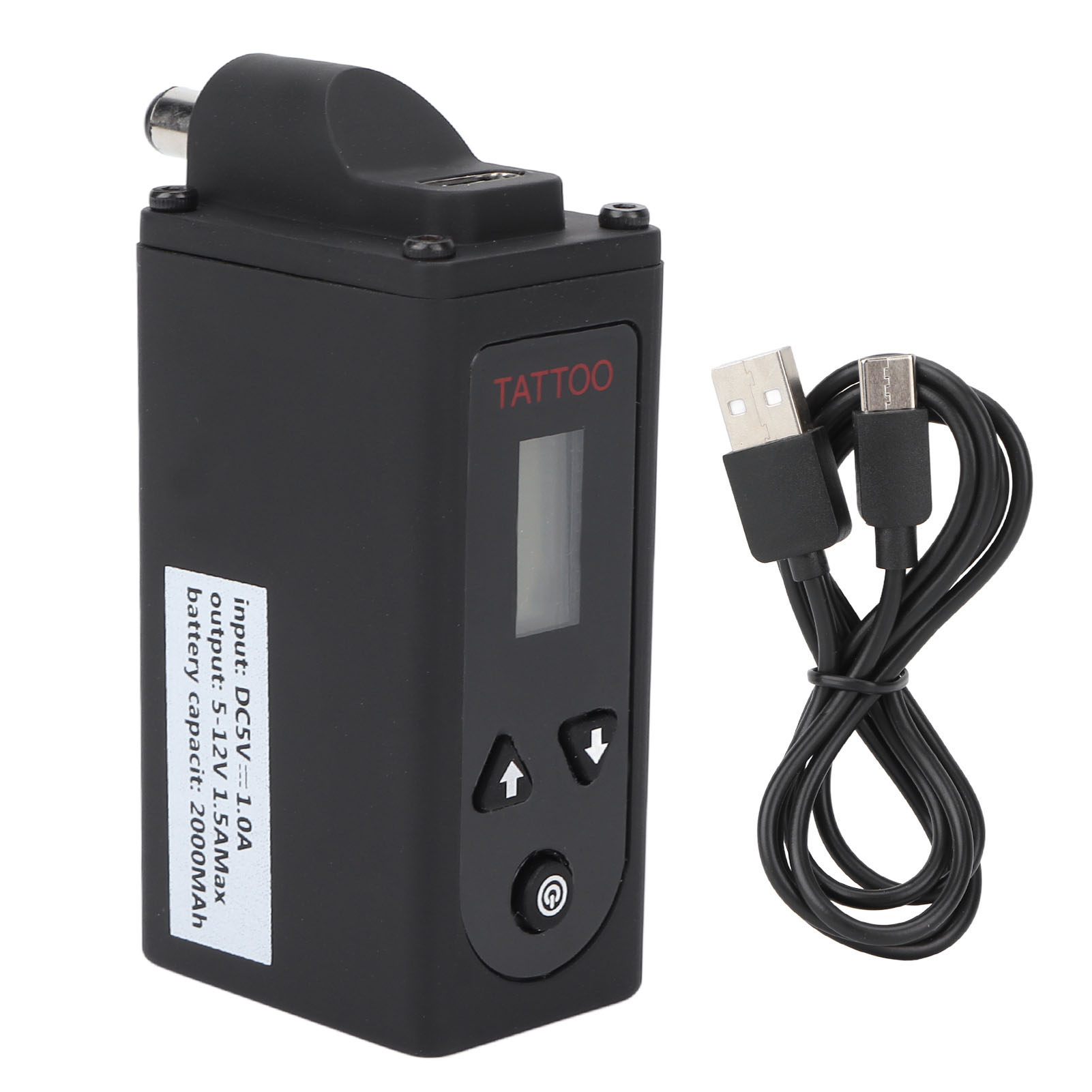 Kabelloses Tattoo-netzteil Mit Lcd-display, 8 V, 10 Stunden Akkulaufzeit, Einstellbarer Spannungsregler, 5,5-mm-dc-anschluss