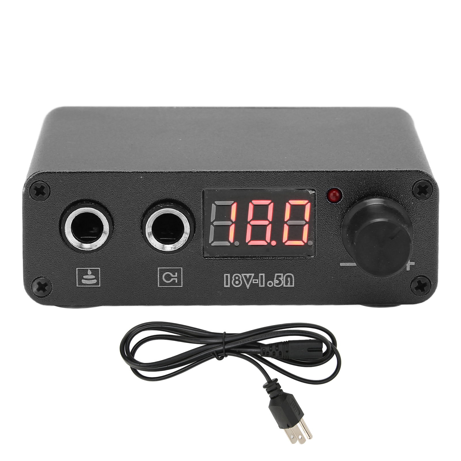 Professionelles Tattoo-netzteil, Dual-modus, Aluminiumlegierung Mit Lcd-display, 100–230 V, Us-stecker, Schwarz