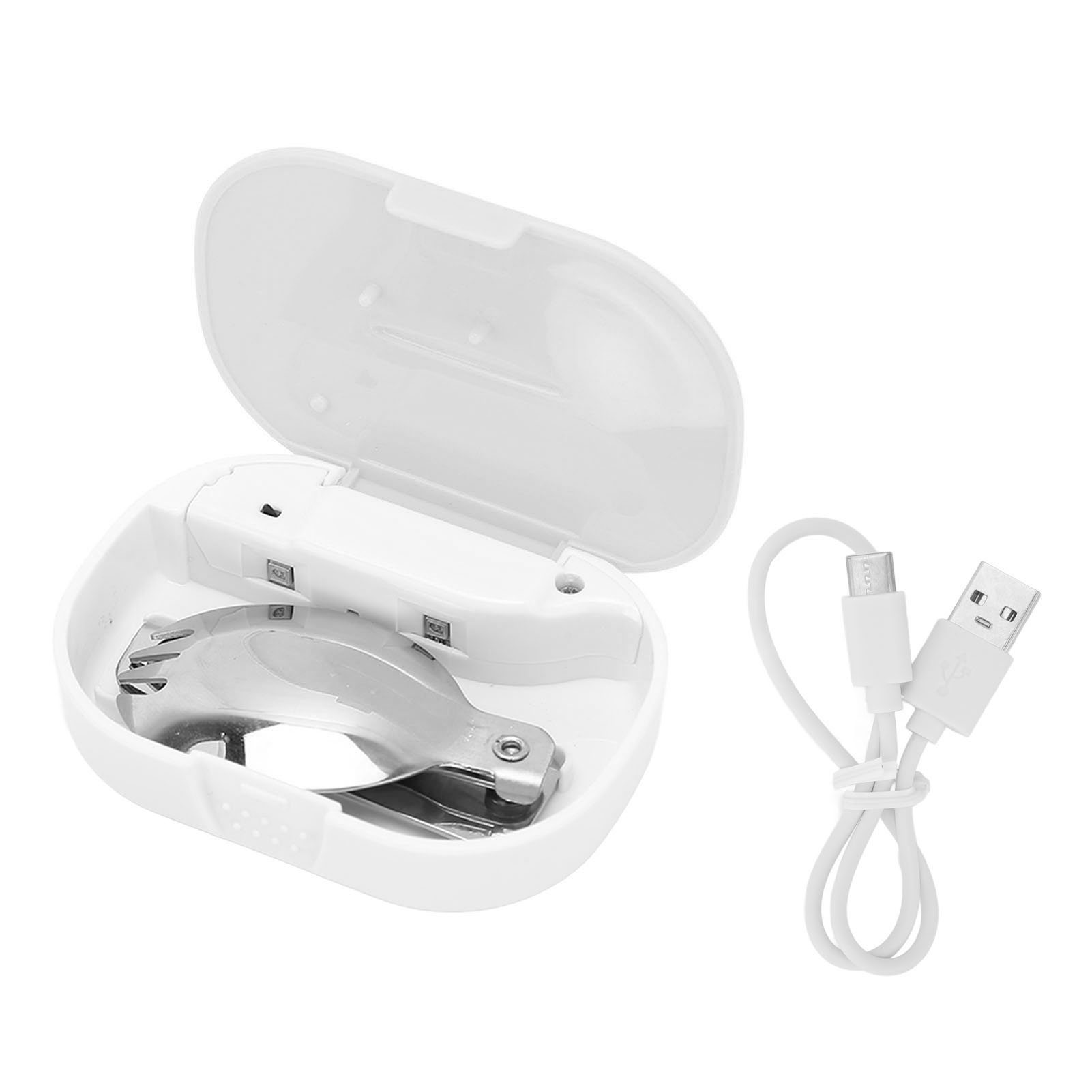 Tragbarer Uv-sterilisator – Mini-uv-lichtdesinfektionsgerät, Usb-aufladbar, Automatische Abschaltung, Weiß