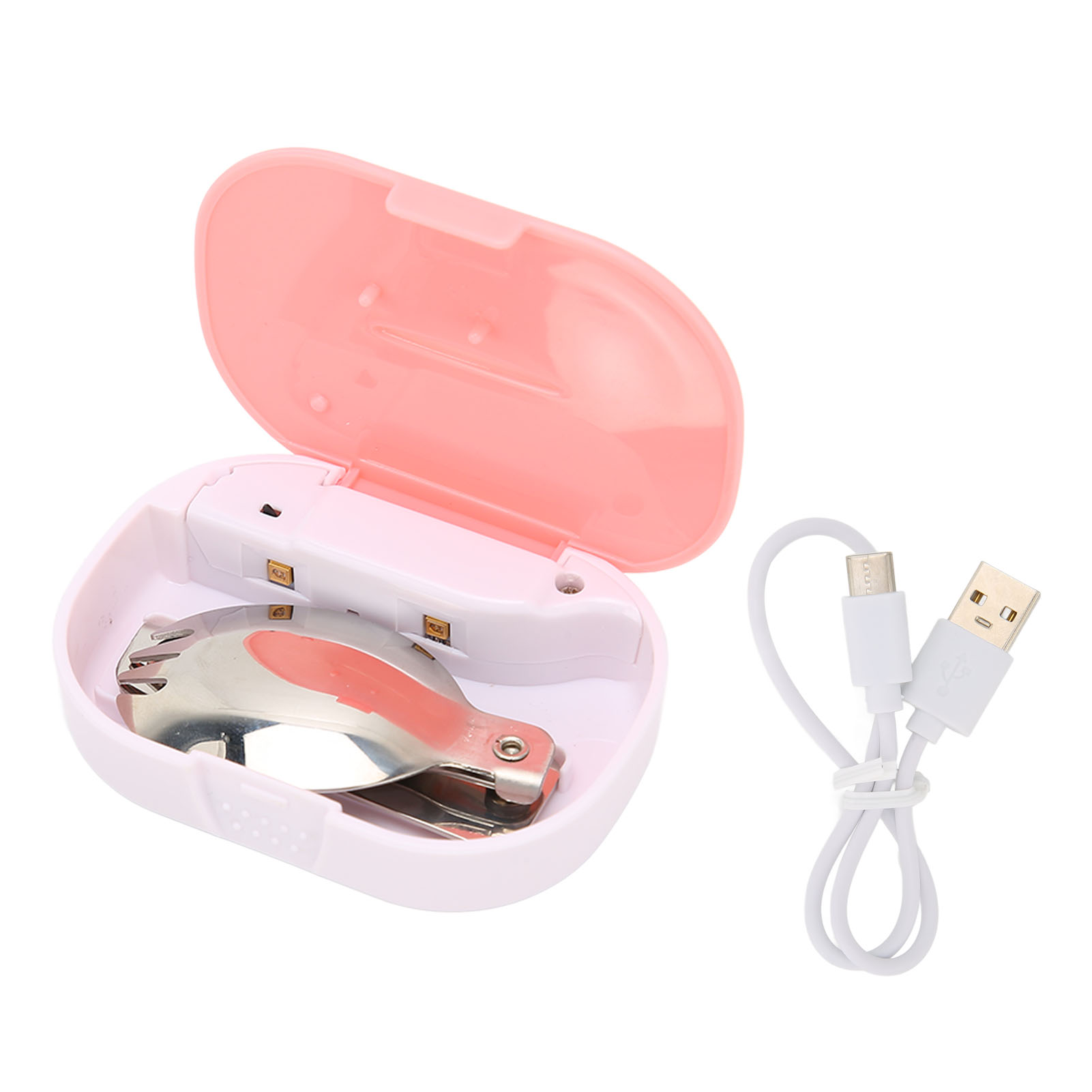 Mini-uv-sterilisationsbox Für Unterwegs – Ultraviolette Desinfektion, Automatische Abschaltung, Usb-aufladbar, Rosa – Sicher Und Hygienisch