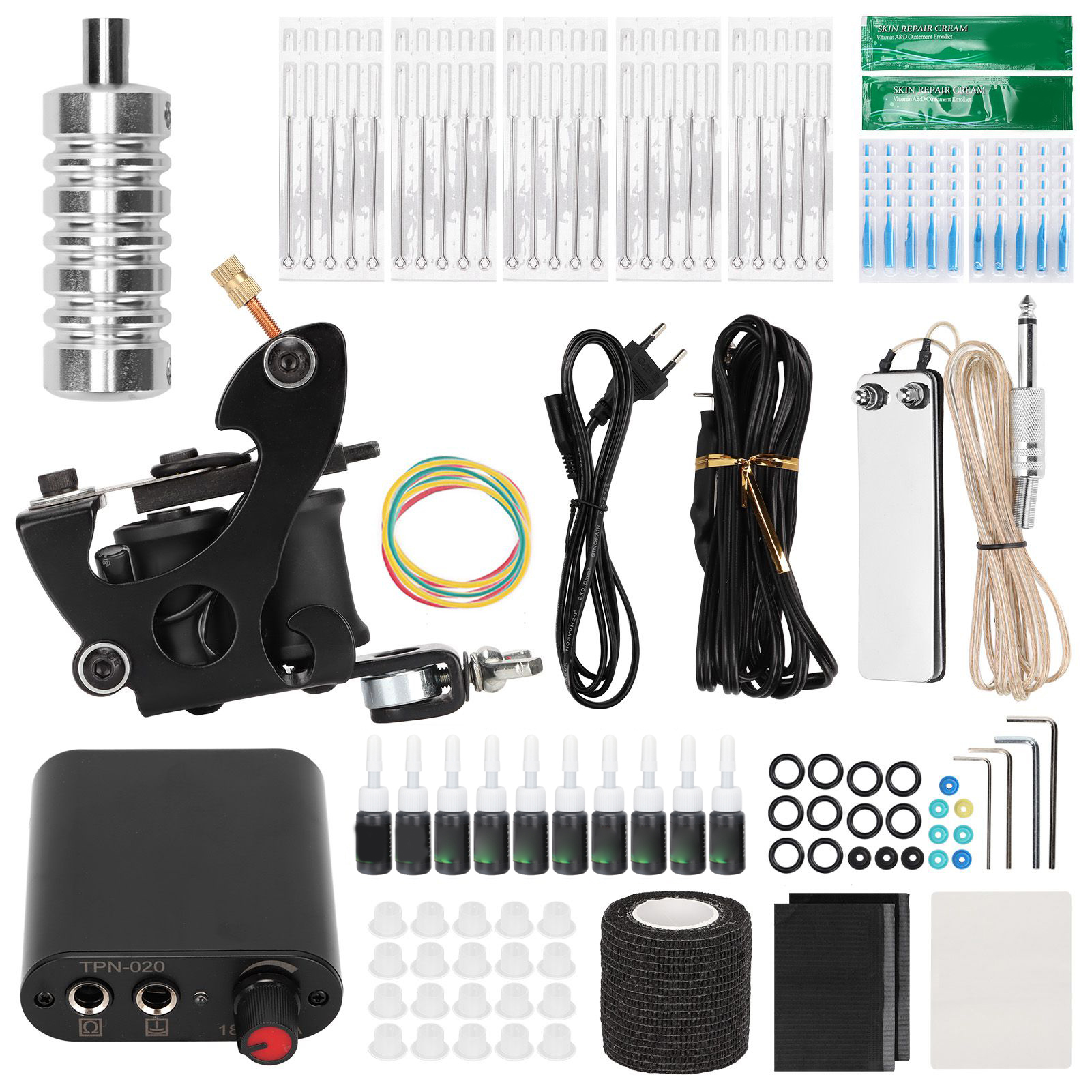 Tattoo-maschinen-set Für Anfänger Mit 90–265-v-netzteil Und Eu-stecker – 8 Spulen, Komplettes Mini-tattoo-set
