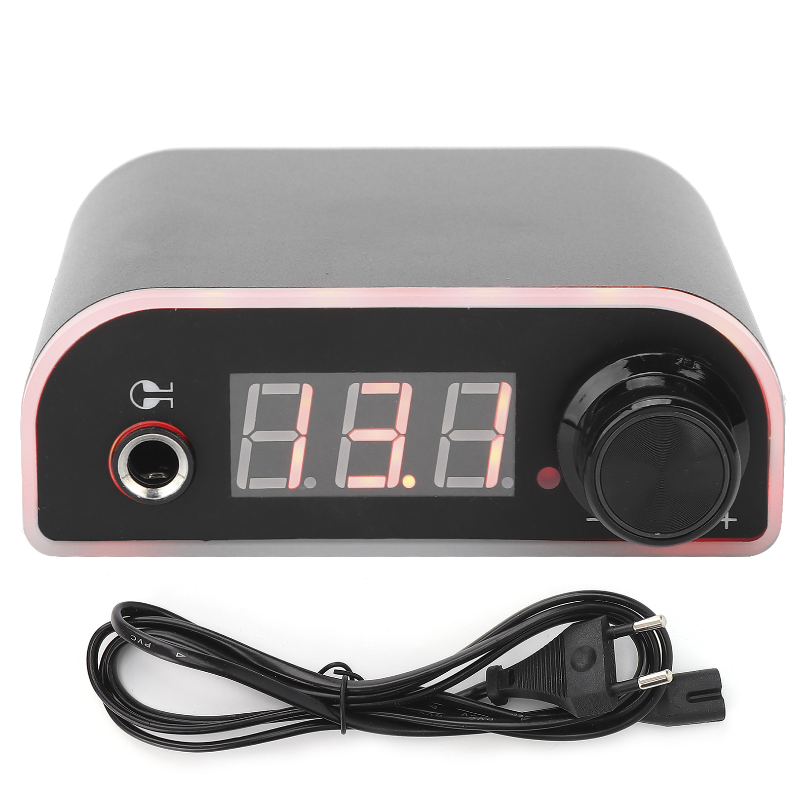 Netzteil Für Tätowiermaschinen Mit Lcd-display, Spannungseinstellung, Eu-stecker (100–240 V), Schwarz