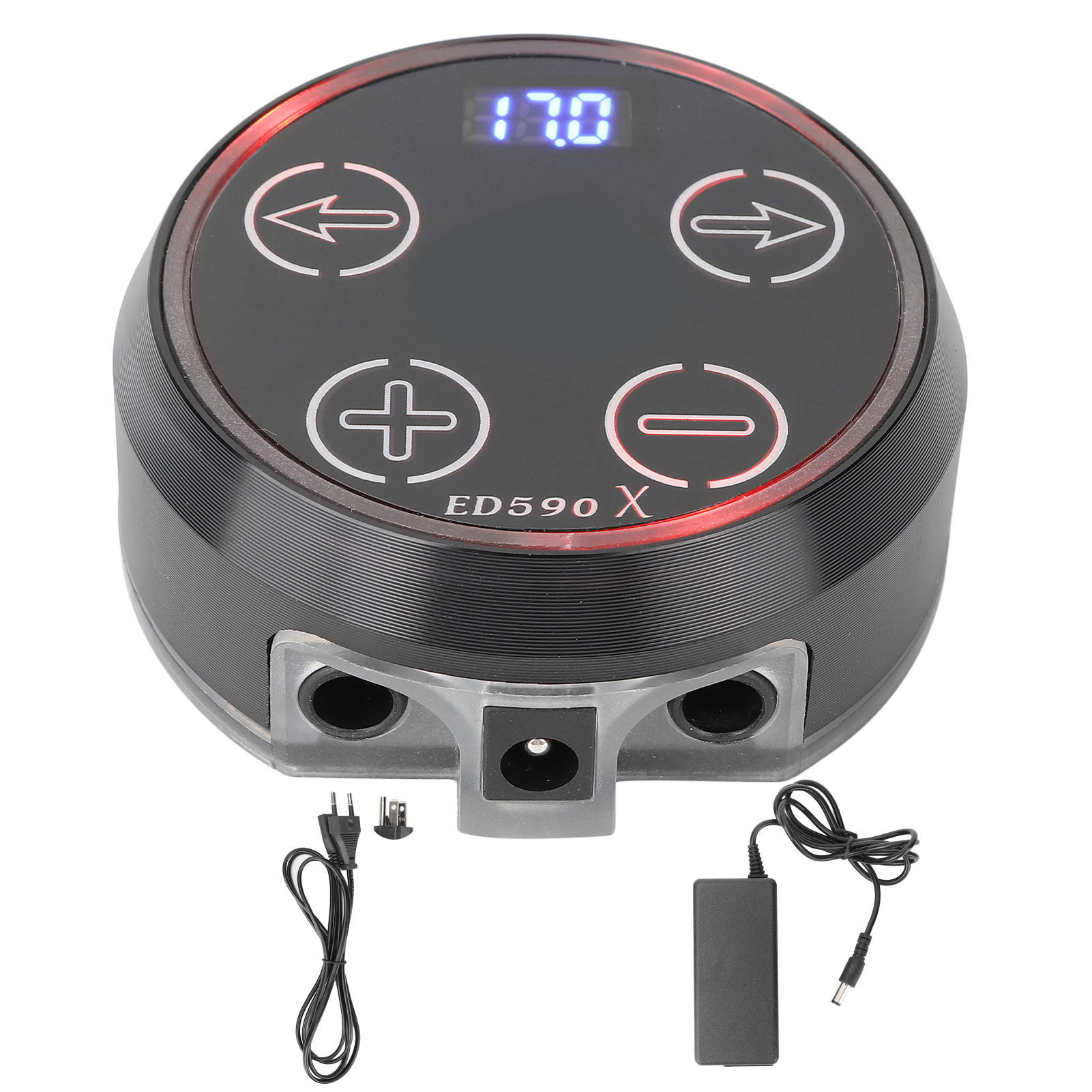 Farbiges Digitales Lcd-netzteil Für Tattoomaschinen, Netzbox Für Tattoomaschinen 110–220 V, Eu-stecker